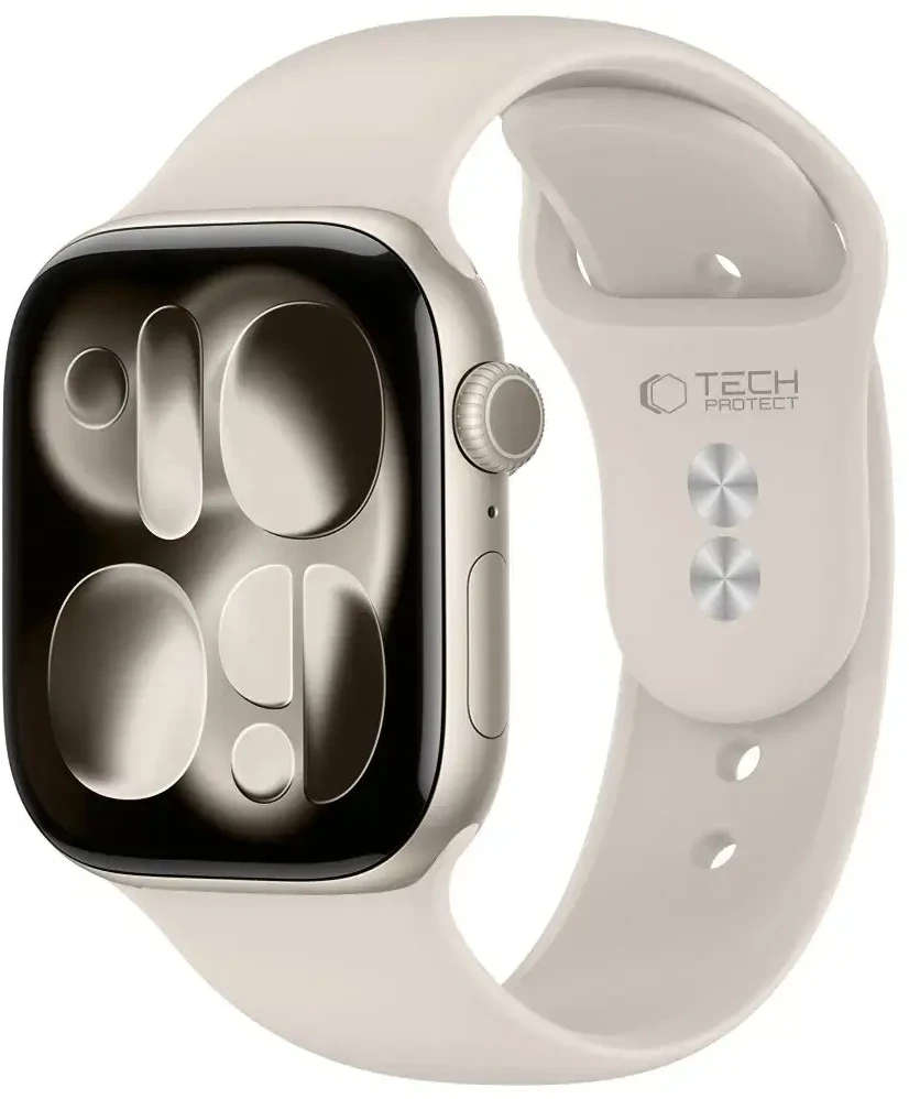 Tech-Protect SILIKONINIS DIRŽELIS WATCH 8 / 9 / 10 / 11 / 12 / SE / ULTRA (44 / 45 / 46 / 49 MM) STARLIGHT