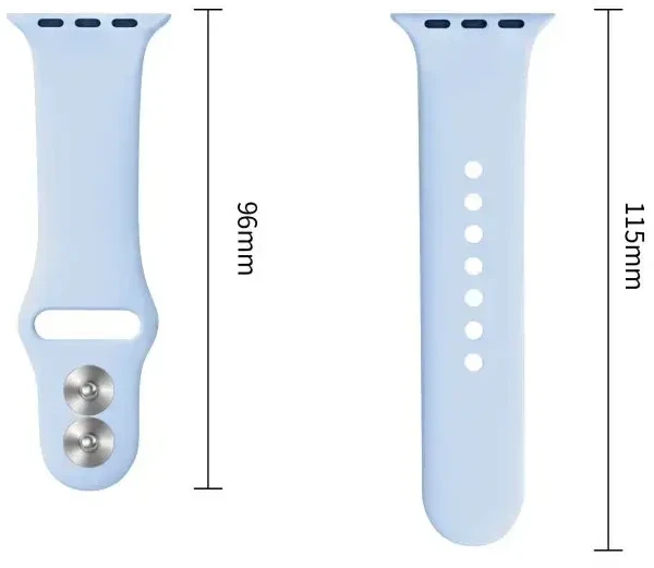 Tech-Protect SILIKONINIS DIRŽELIS WATCH 8 / 9 / 10 / 11 / 12 / SE (40 / 41 / 42 MM) ŠVIESIAI MĖLYNAS