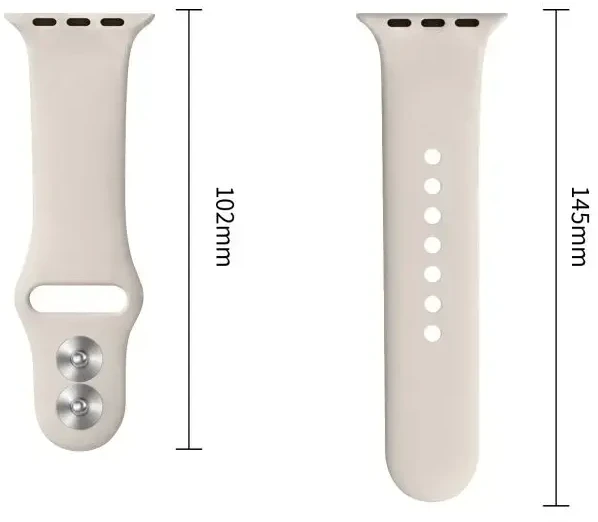 Tech-Protect SILIKONINIS DIRŽELIS WATCH 8 / 9 / 10 / 11 / 12 / SE / ULTRA (44 / 45 / 46 / 49 MM) STARLIGHT