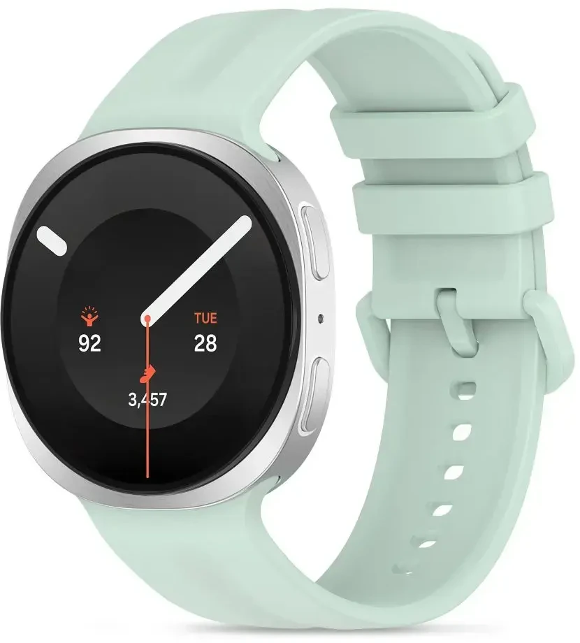 „TECH-PROTECT SILICONE EVO SAMSUNG GALAXY WATCH 8 / 9 / CLASSIC“ (40 / 44 / 46 MM) MĖTŲ SPALVOS KREMINIS