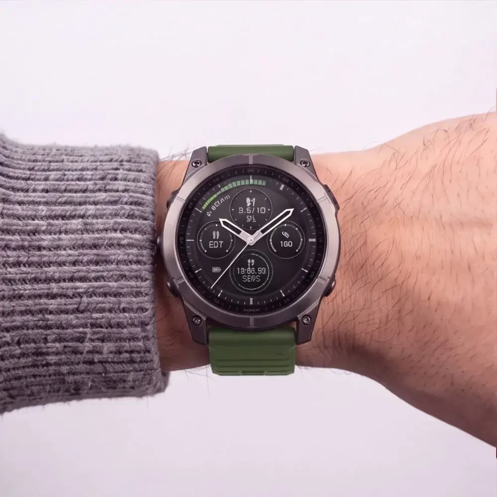 TECH-PROTECT silikoninis GARMIN FENIX 5 / 6 / 6 PRO / 7 / 8 / 8 PRO / E / 9 / 9 PRO (51 MM) karinė žalia