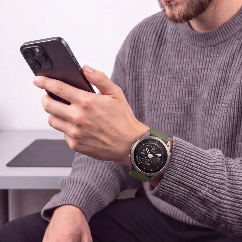TECH-PROTECT silikoninis GARMIN FENIX 5 / 6 / 6 PRO / 7 / 8 / 8 PRO / E / 9 / 9 PRO (51 MM) karinė žalia