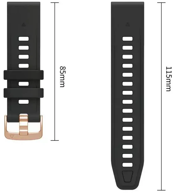 TECH-PROTECT silikoninis GARMIN FENIX 5S / 5S PLUS / 6S / 6S PRO / 7S / 8 / 9 / 9 PRO (43 MM) juodas
