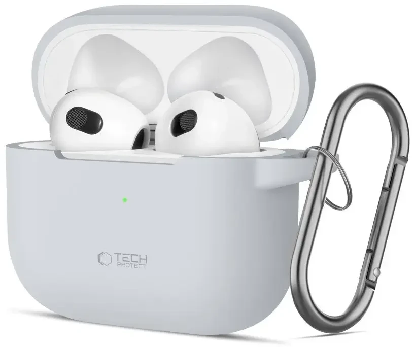 Apple AirPods 3 Tech-Protect silikoninis Crayon dėklas ausinėms pilkos spalvos