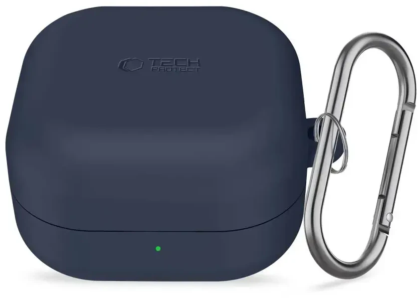 Dėklas „Tech-Protect“ silikoninis kabliukas „Samsung Galaxy Buds 4 / 4 Pro“ tamsiai mėlynas Mėlyna