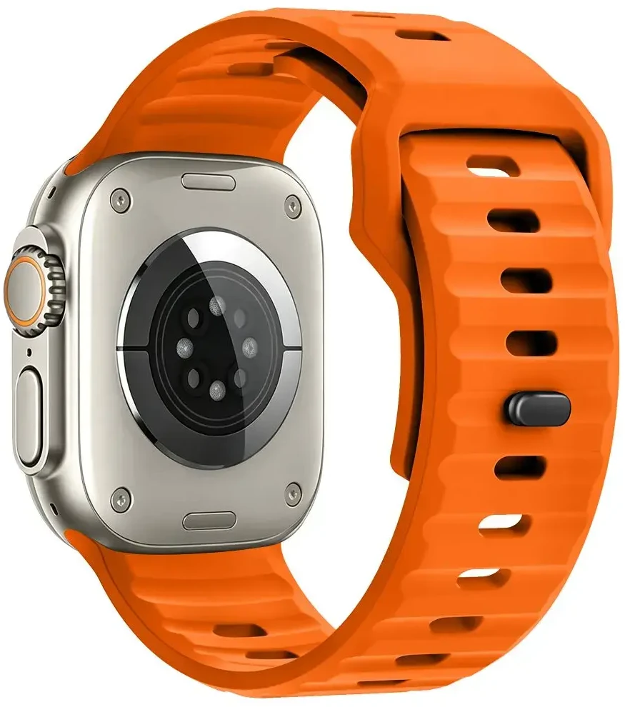 Tech-Protect SILICONE LINE WATCH 8 / 9 / 10 / 11 / 12 / SE / ULTRA (44 / 45 / 46 / 49 MM) ORANŽINIS