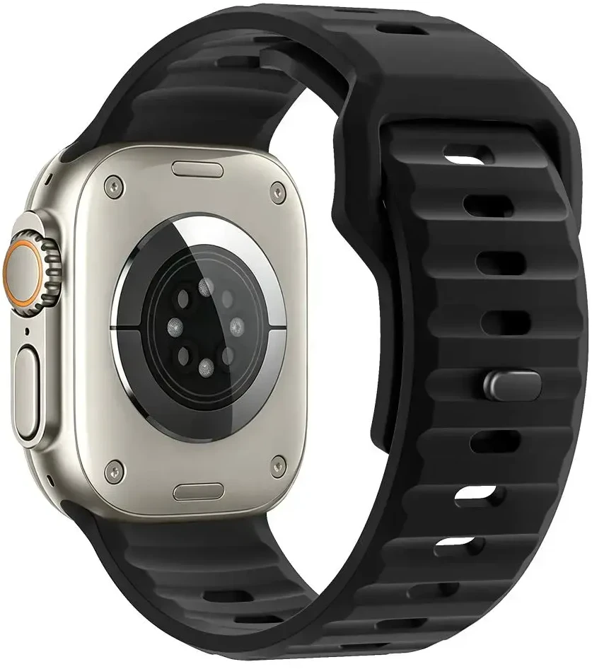 Tech-Protect SILICONE LINE WATCH 8 / 9 / 10 / 11 / 12 / SE / ULTRA (44 / 45 / 46 / 49 MM) Juodas