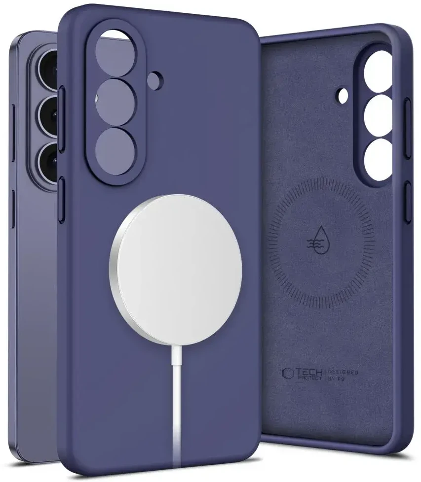Dėklas Tech-Protect SILICONE MagSafe Samsung Galaxy S26 KOBALTO VIOLETINIS