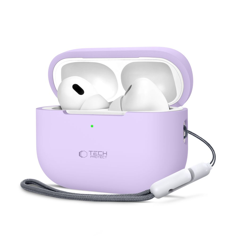 Apple AirPods Pro 1 / 2 Tech-Protect silikoninis dėklas ausinėms levandų spalvos