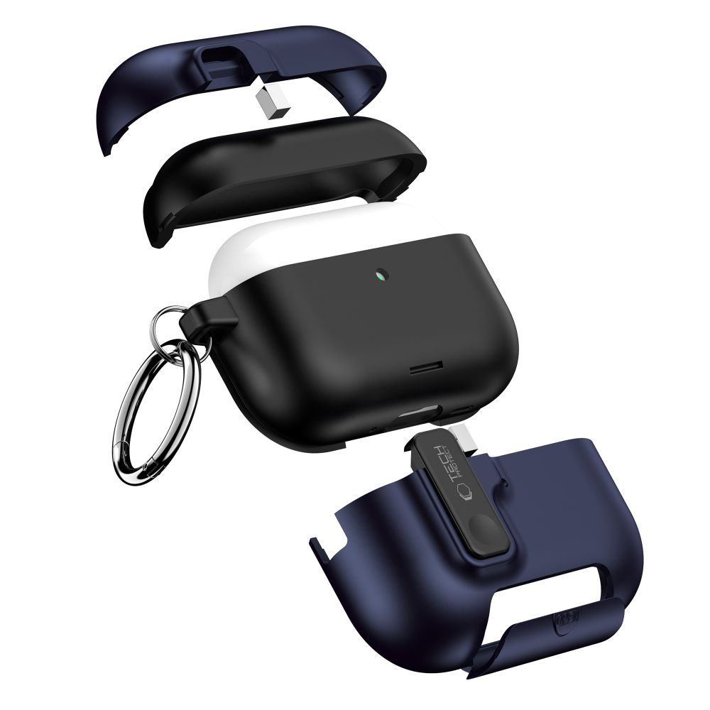 „Tech-Protect Slim kablys“ dėklas, skirtas „AirPods Pro 3“ ausinėms – tamsiai mėlynas Mėlyna