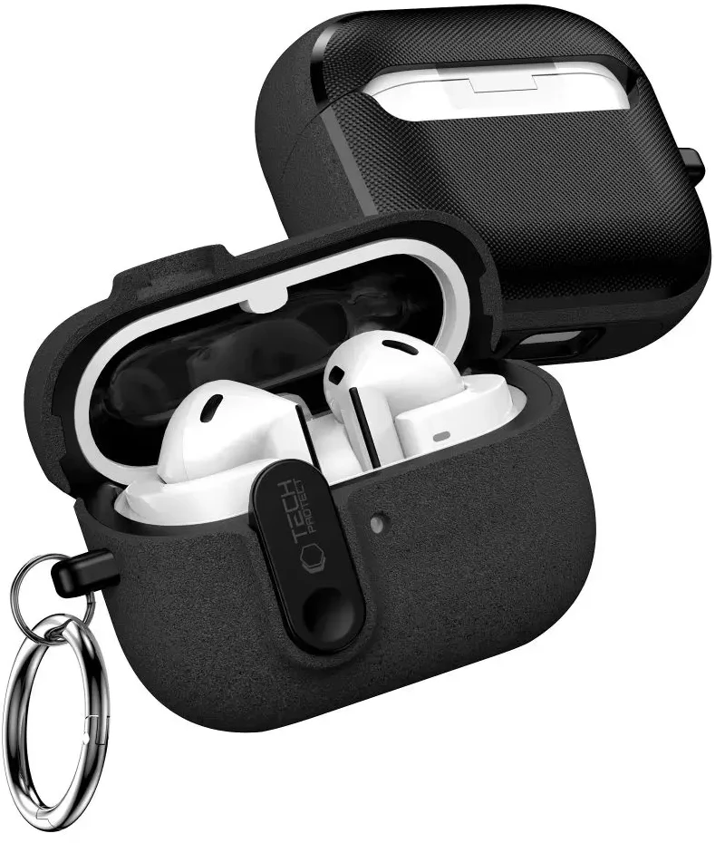 Tech-Protect Slim Hook dėklas ausinėms Samsung Galaxy Buds 3 / 3 FE / 3 Pro juodos spalvos