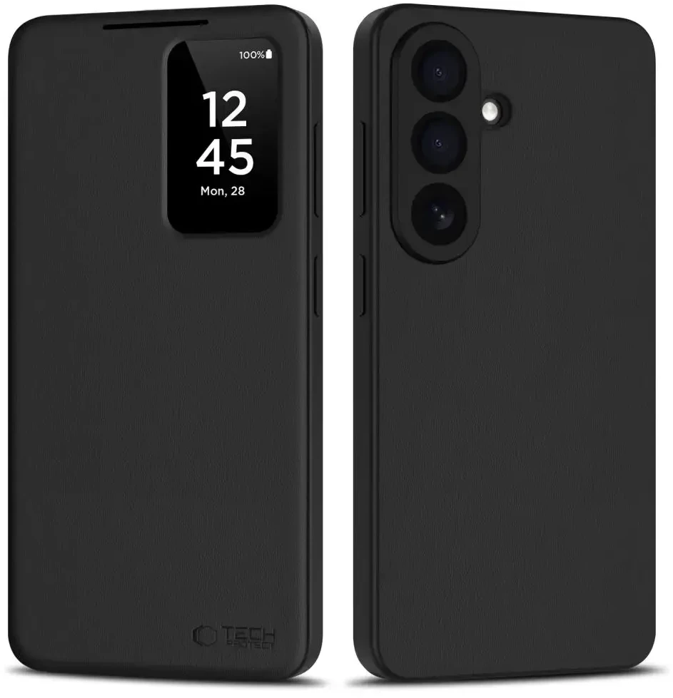 Dėklas Tech-Protect Smart Wallet Samsung Galaxy A57 5G matinės juodos spalvos