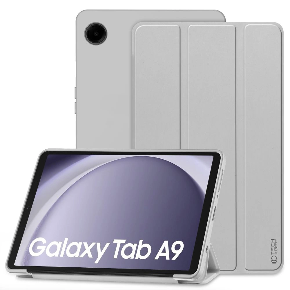 Dėklas Tech-Protect SmartCase, skirtas Samsung Galaxy Tab A9 8.7" X110 / X115, Pilkos spalvos