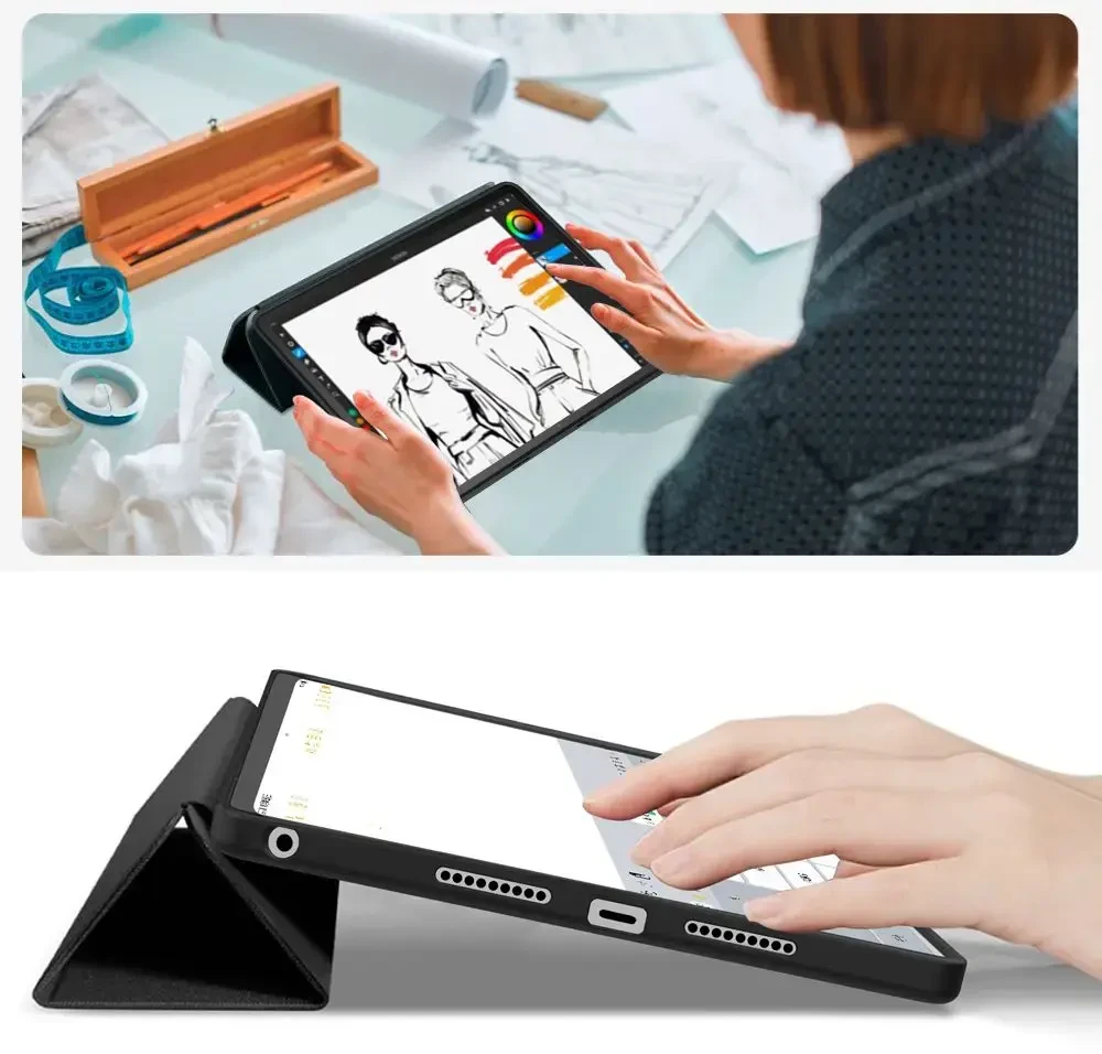 TECH-PROTECT SMARTCASE LENOVO IDEA TAB 11.0 TB-336 Juodas