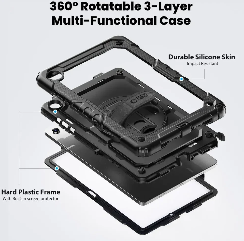 „Tech-Protect Solid“, apvadai „Galaxy TAB A9+ / A11+ PLUS 11.0 X210 / X215 / X216 / X230 / X235 / X236“, ratlankiai