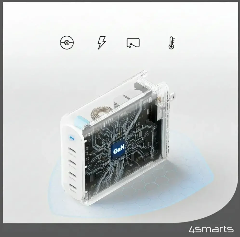 Įkroviklis 4smarts GaN Flex Pro Sieciowa 4 USB-C 200 W (545200)