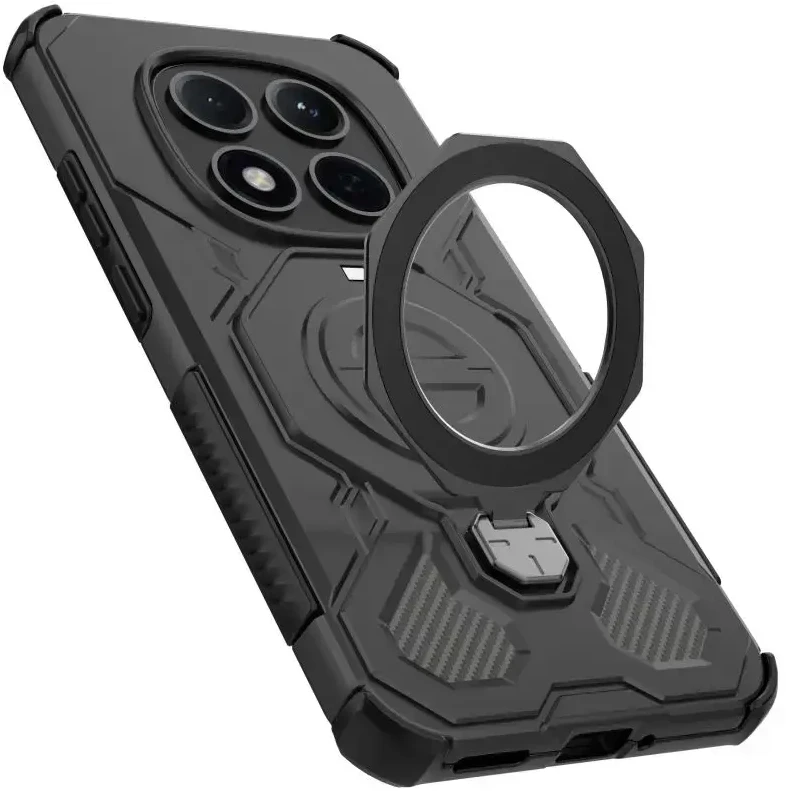 Dėklas „Tech-Protect TacticSytand MagSafe Xiaomi Poco M8 Pro / Redmi Note 15 Pro+ Plus 5G“ matinis juodas