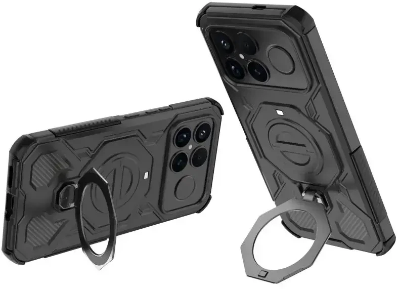 Dėklas Tech-Protect TacticStand MagSafe Xiaomi POCO F8 Ultra Matte juodos spalvos