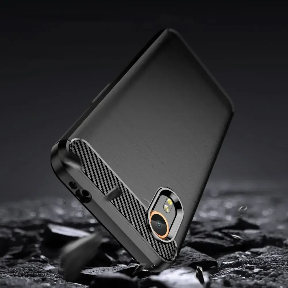 Samsung Galaxy XCover 7 Tech-Protect TPU Carbon dėklas telefonui juodos spalvos