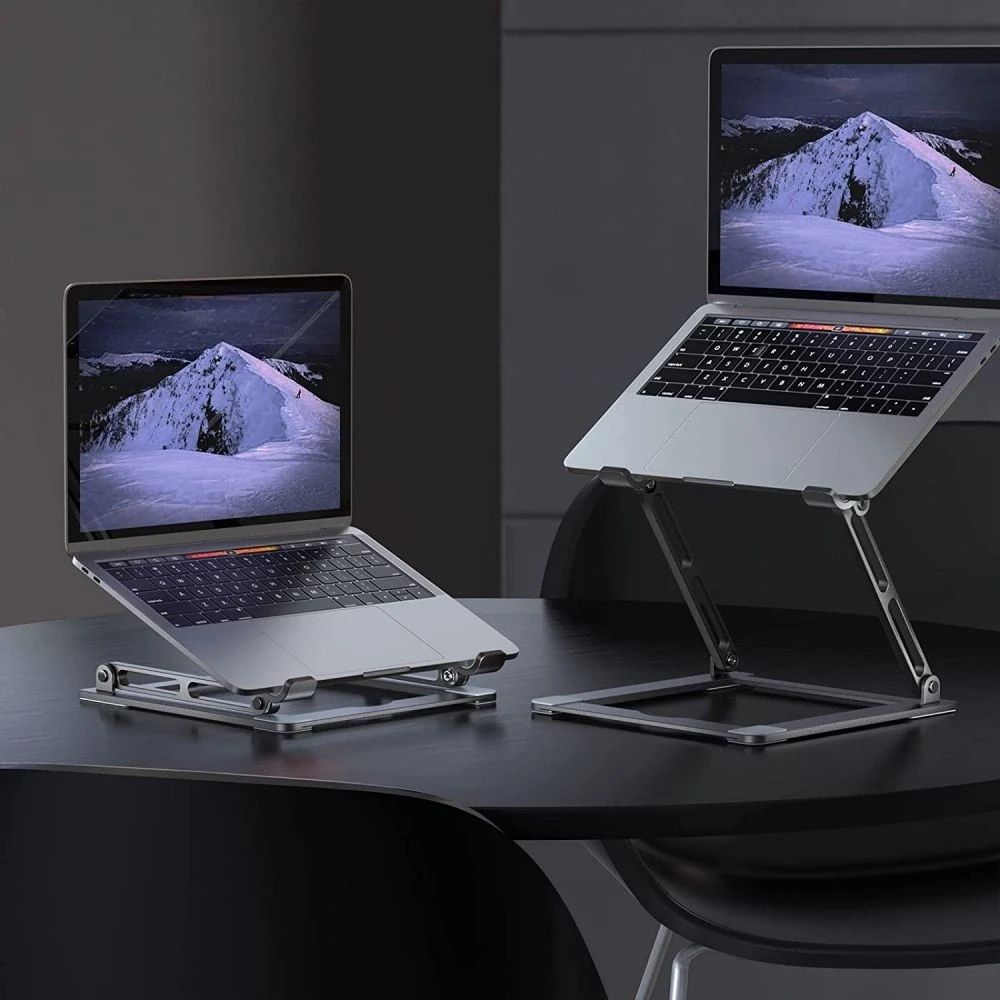 Tech-Protect ULS400 universalus extendable stovas nešiojamiems kompiuteriams iki 17″ – pilkos spalvos