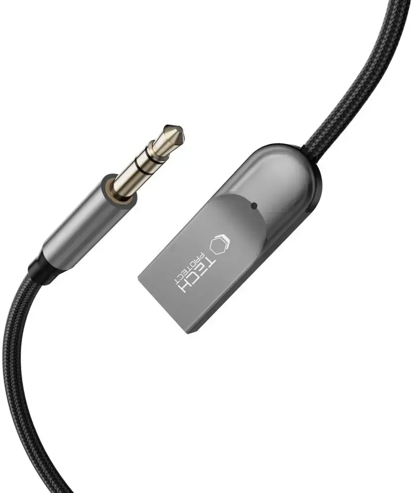 TECH-PROTECT ULTRABOOST AU04 garso adapteris AUX Bluetooth 6.0 pilkas