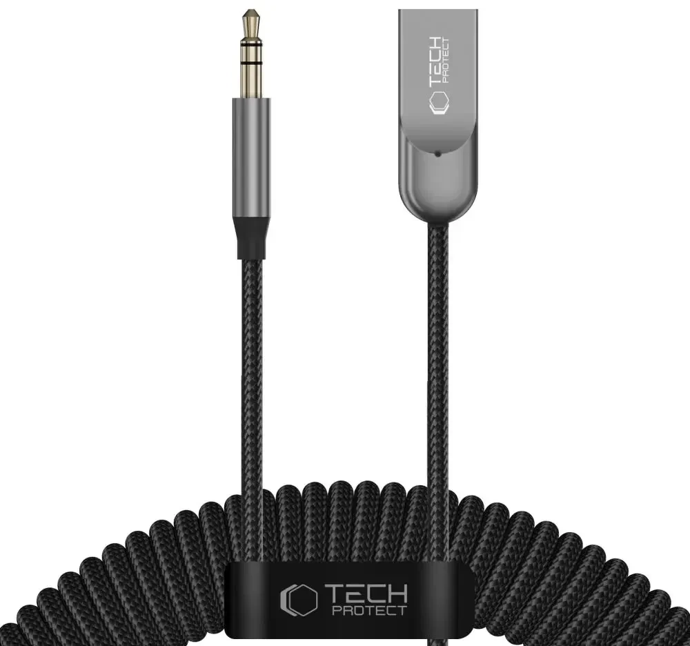 TECH-PROTECT ULTRABOOST AU04 garso adapteris AUX Bluetooth 6.0 pilkas