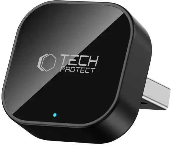 TECH-PROTECT ULTRABOOST CA01 APPLE CARPLAY / ANDROID AUTO ADAPTERIS USB BLUETOOTH 5.4 MATINĖ JUODA