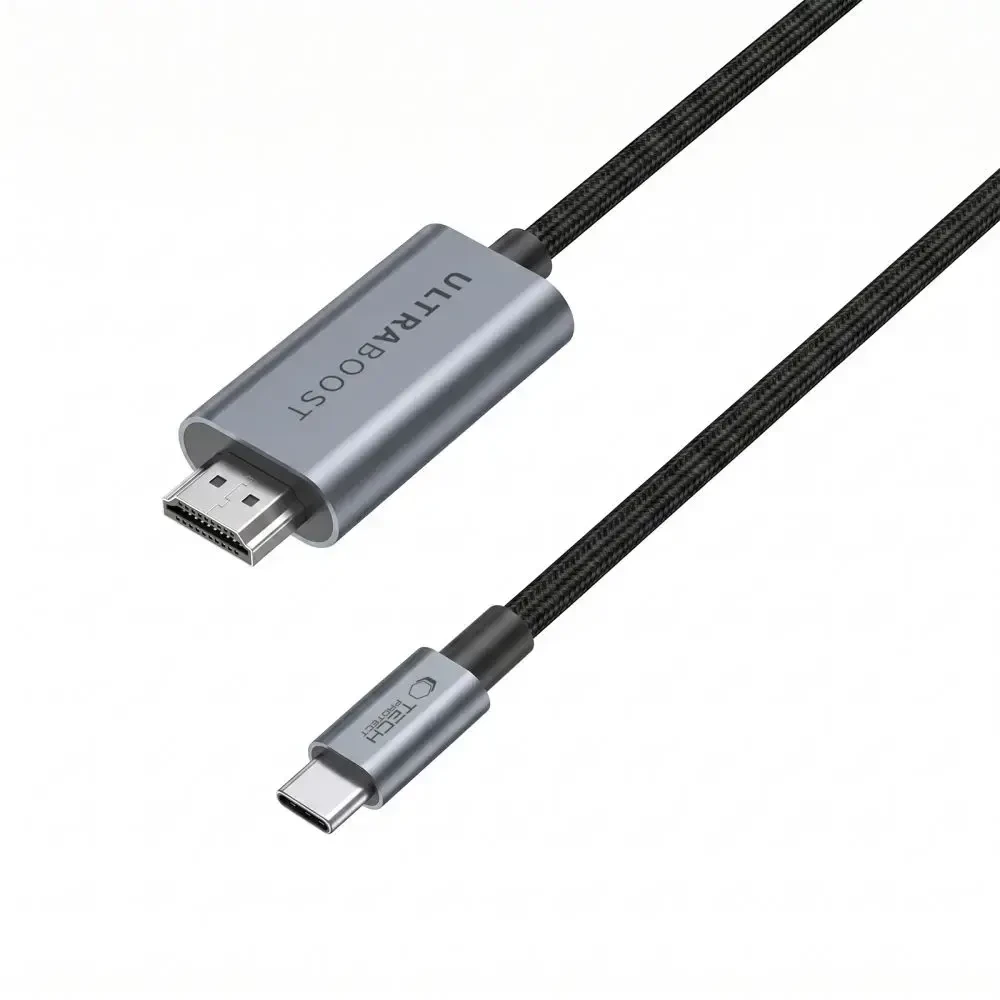 Kabelis Aptel Tech-Protect Ultraboost Cable USB-C To HDMI 2.1 8K 60Hz 300cm Pilkas (THP5951)