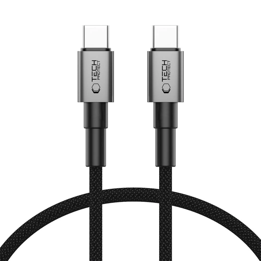 Tech-Protect UltraBoost DNA USB-C PD100W/5A kabelis 50cm – pilkas