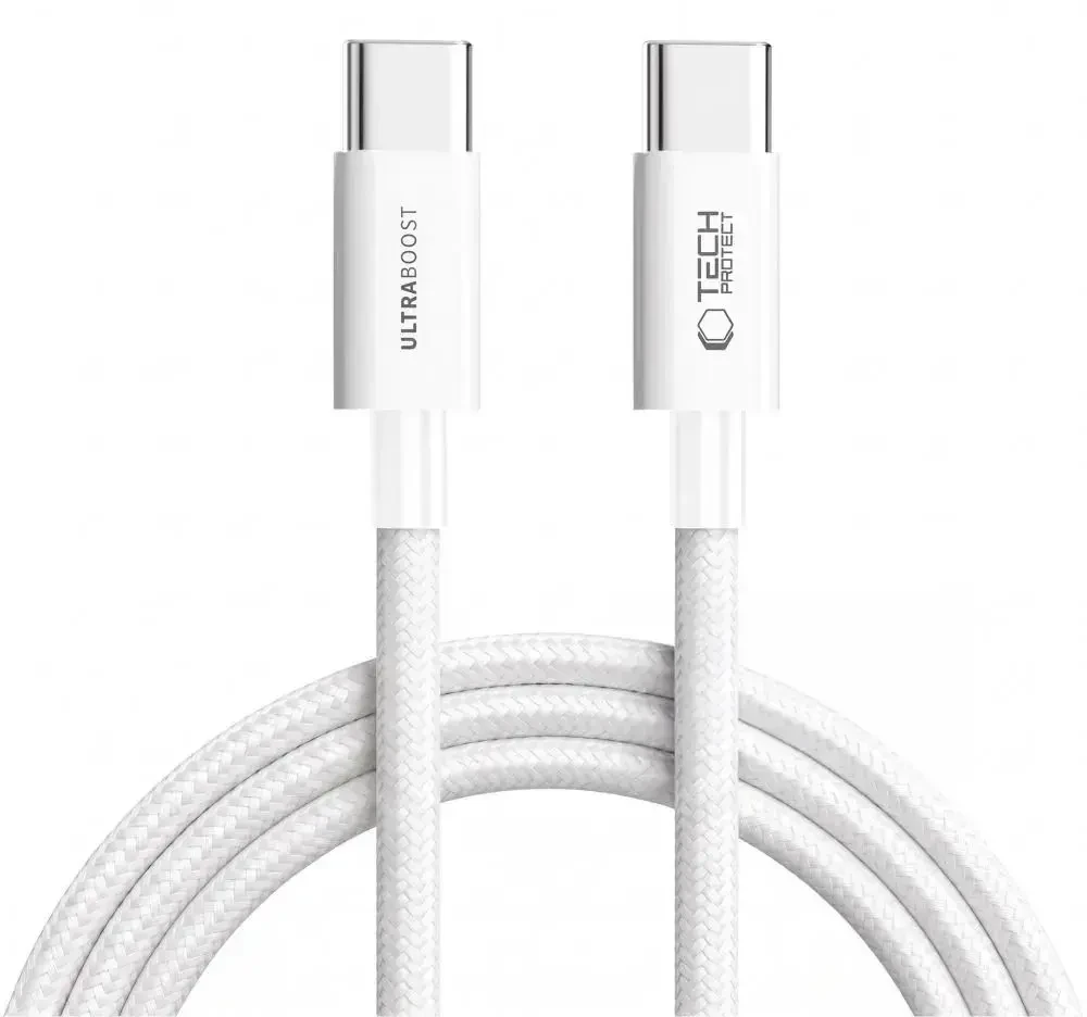 TECH-PROTECT ULTRABOOST LITE USB-C kabelis PD 60W / 3A 300 cm baltas