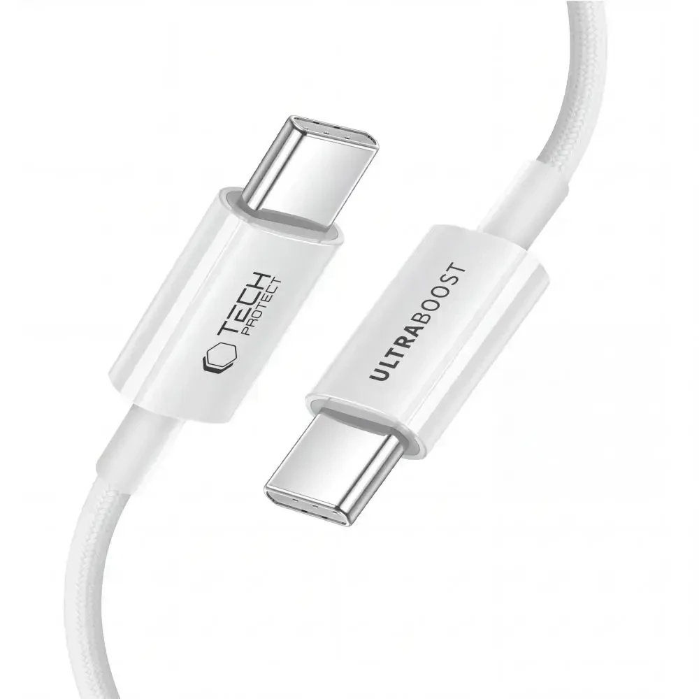 TECH-PROTECT ULTRABOOST LITE USB-C kabelis PD 60W / 3A 300 cm baltas