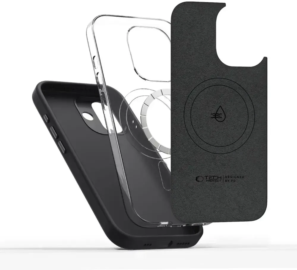 „Tech-Protect Uniq MagSafe“ dėklas, skirtas „iPhone 17“ - juodas