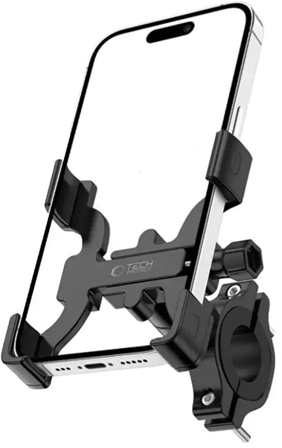 Tech-Protect V3 dviračio telefono laikiklis ant vairo - juodas