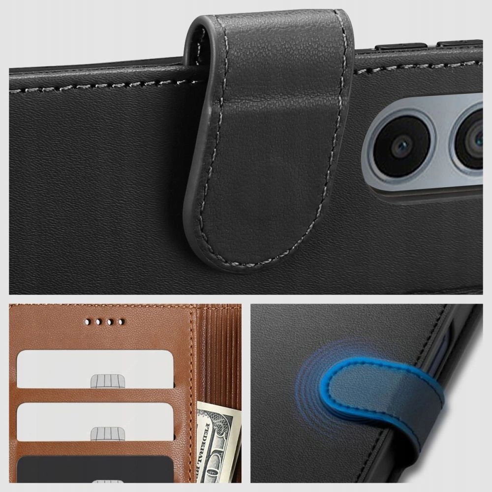 Tech-Protect Wallet Xiaomi Redmi 12C – dėklas telefonui juodos spalvos