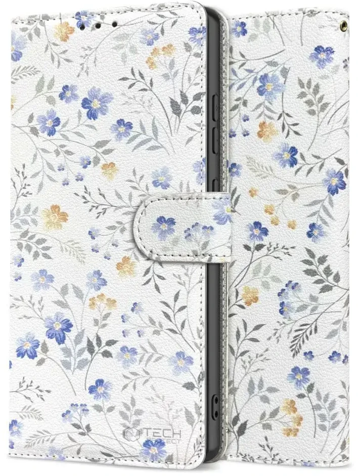 Tech-Protect Wallet dėklas skirtas Samsung Galaxy A26 5G / A17 4G / 5G – Daisies with Leaves
