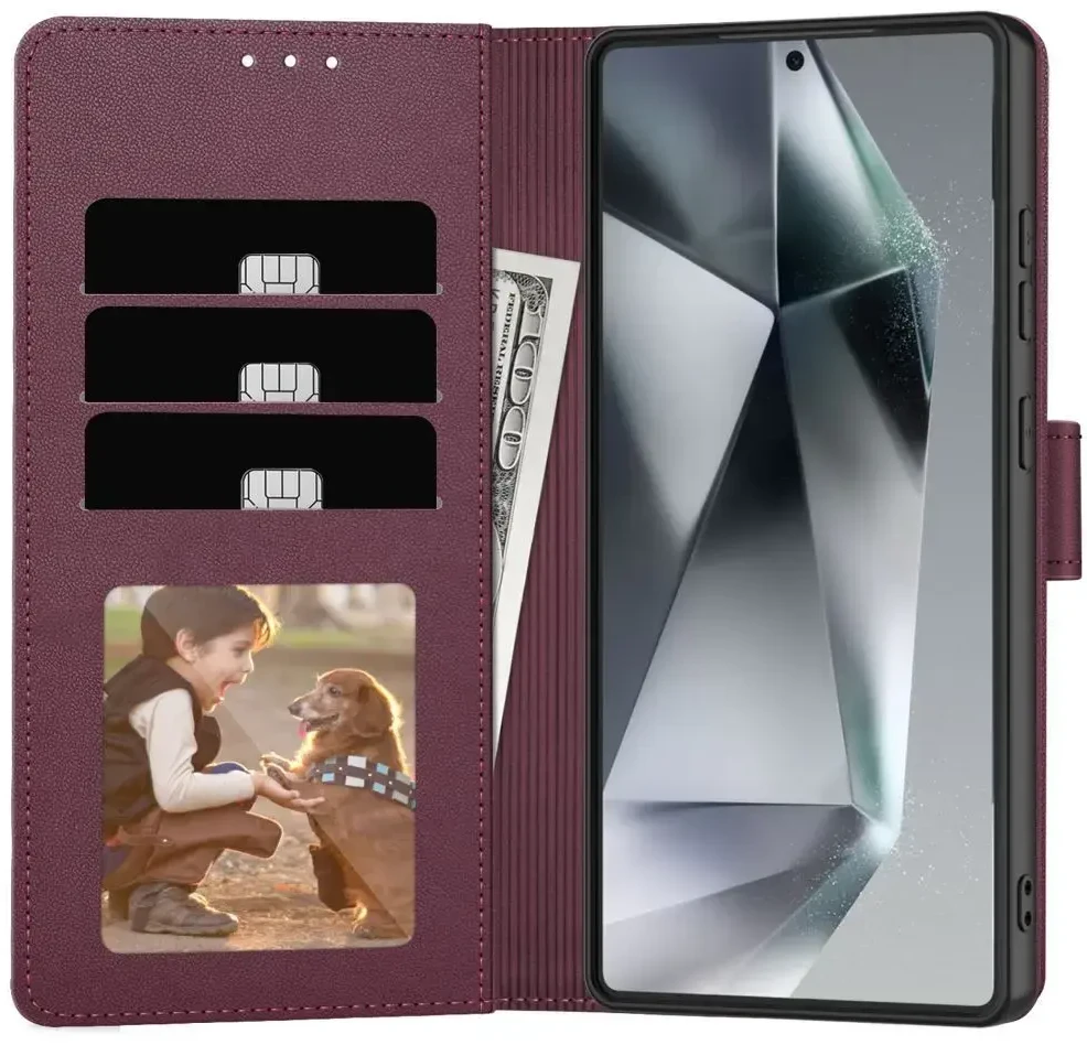 Dėklas „Tech-Protect“ piniginė „Xiaomi Redmi Note 15 Pro 5G“ su „Mulberry“