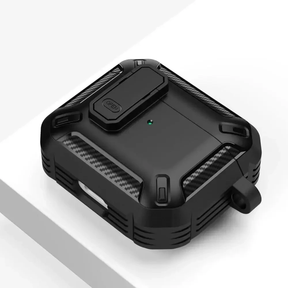 Tech-Protect X-CarboAirPods Pro 1 / 2 – dėklas ausinėms juodos spalvos