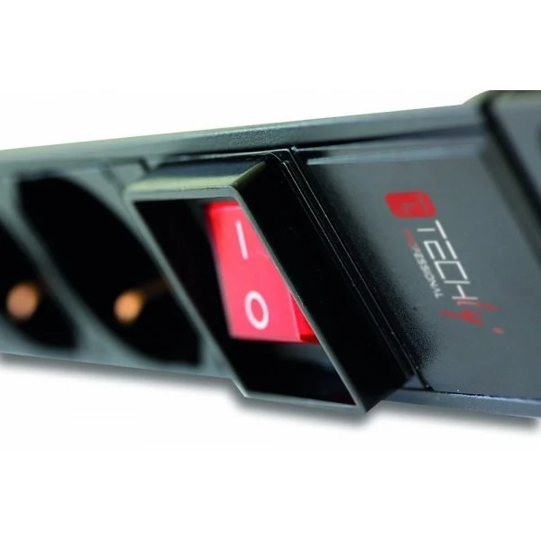Techly Pro TECHLYPRO 023783 Rack 19 1U maitinimo juosta, skirta UPS 250V/10A 10x C13 lizdai C14 kištukas