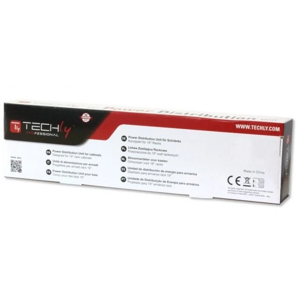 Techly Pro TECHLYPRO 023783 Rack 19 1U maitinimo juosta, skirta UPS 250V/10A 10x C13 lizdai C14 kištukas
