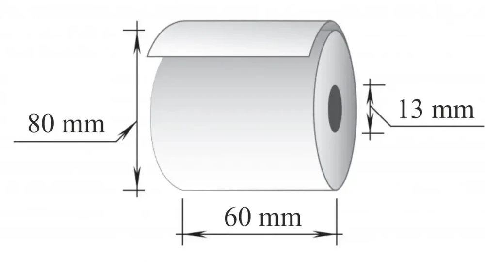 Technoinform Terminio popieriaus ritinys 60x80 m/13 mm, (maks. skersmuo 80 mm) 55 g, 3 vnt./pak