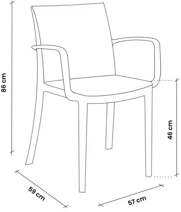 Lauko krėslas Bica Verona Armchair, balta