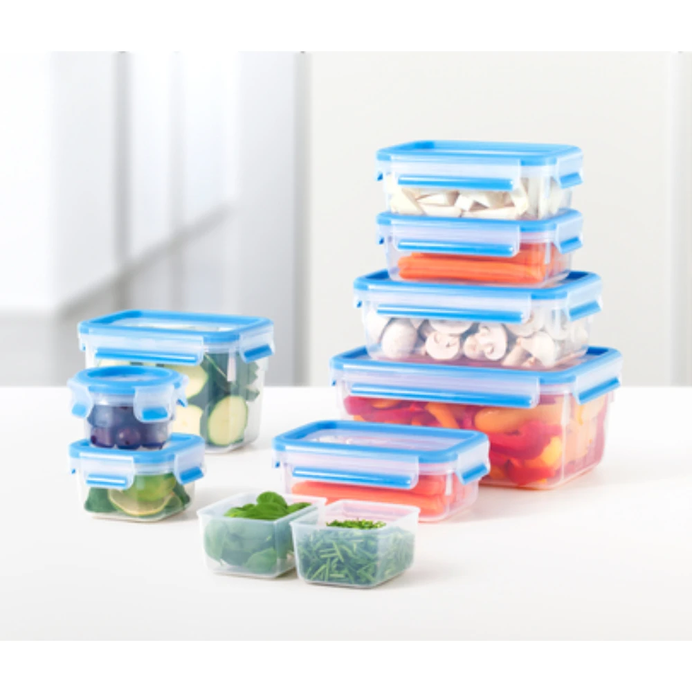 Tefal K30288 indas maistui laikyti „Box“ Stačiakampio formos 0,6 L Mėlyna, Permatomas 2 vnt