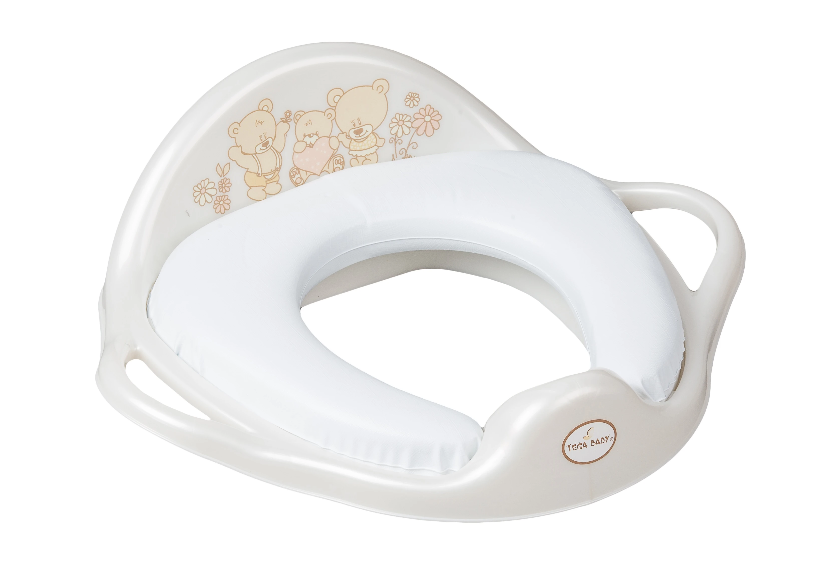 Tega Baby TEGA MS-020-118 Minkšta tualeto sėdynė TEDDY BEAR baltas perlas