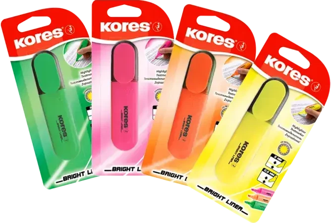 Highlighter KORES BRIGHT LINER žalias