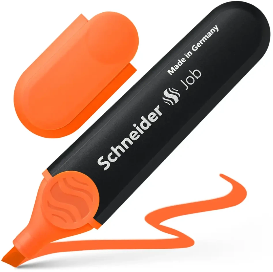 Schneder Teksto žymeklis Schneider Job, 1-5 mm, kirsta galvutė, oranžinis 1212-407