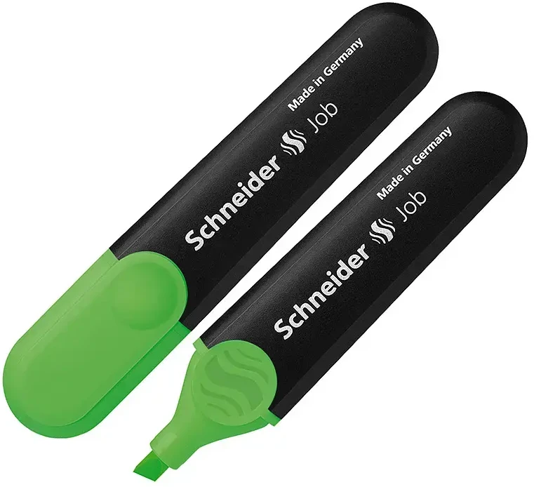 Teksto žymeklis Schneider Job, 1-5 mm, kirsta galvutė, žalias 1212-410