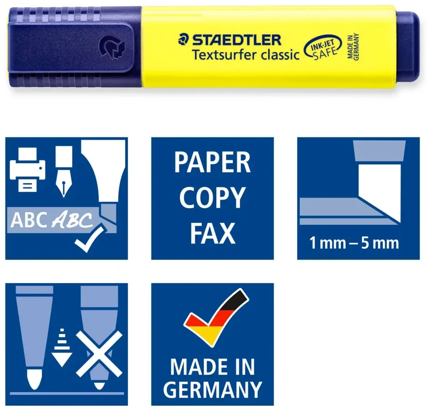 Staedtler Textsurfer Classic žymeklis, 4 spalvos