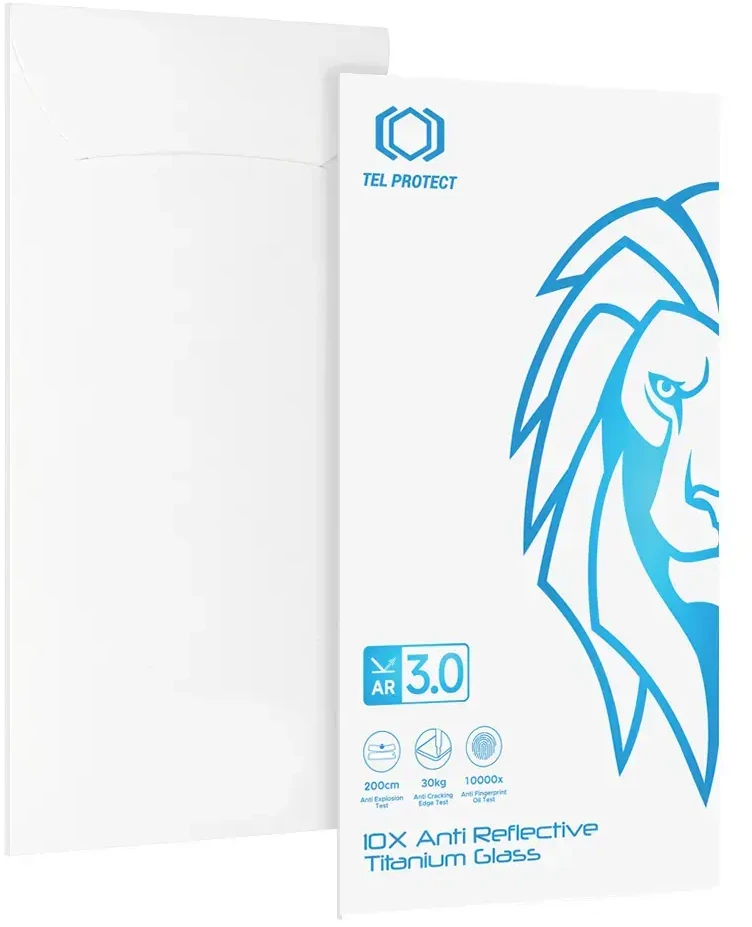 Apsauginis stiklas Tel Protect 10X AR 3.0 AntiReflective Titanium, skirtas iPhone 16 Pro/17 (dėklas)