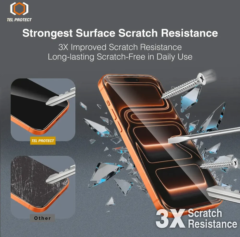 Apsauginis stiklasTel Protect 10X HD DLC Diamond Coating skirtas Samsung Galaxy S26 (with fingerprint unlock)
