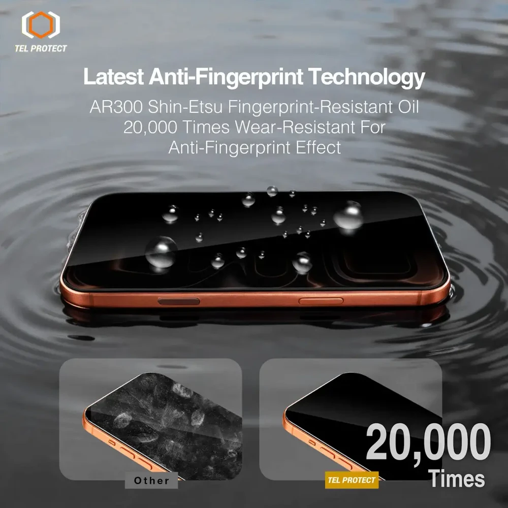Apsauginis stiklasTel Protect 10X Privacy DLC Diamond Coating skirtas Samsung Galaxy S26 (with fingerprint unlock)